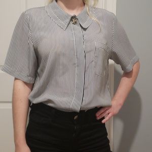 Black and White fashion blouse